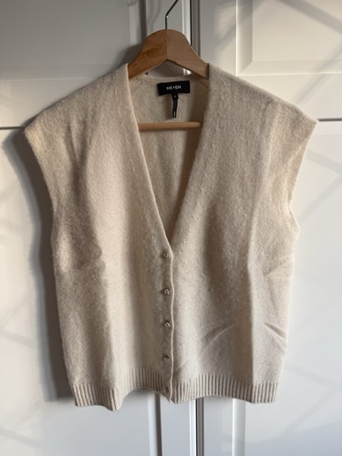 100 cashmere cream vest - cashmere,