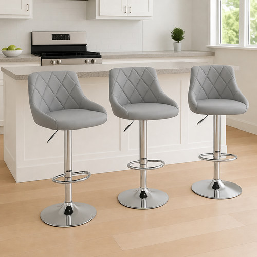 Bar stools leather - 3x, pu