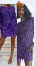 ZARA DRESS BEADED PURPLE