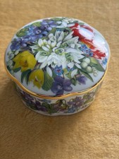 ARDLEIGH ELLIOTT MUSIC BOX FLORAL TRINKET POT Ursula Bands Fruhling C5630