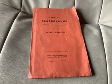 Vintage Plan of Scarborough Index to streets. 1957.