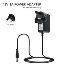 12 Volt 1A Switching Power Supply Adapter DC 12V 1A Charger Wall Plug Universal