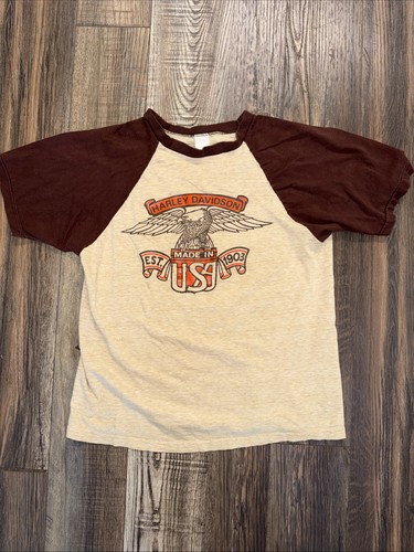 70s harley davidson raglan - 70s, harley-davidson