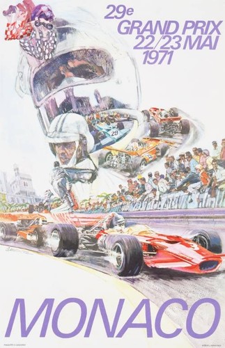 Monaco grand prix 1971 - 1971, poster