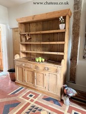 Original Provincial Welsh Antique Farmhouse Rustic Pine Kitchen Dresser 1850 C