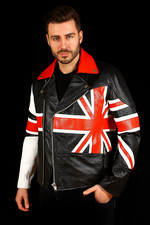 Men's Union Jack Biker Leather