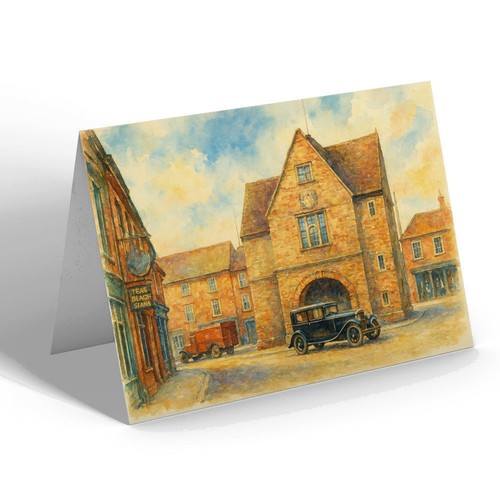 Notelet the town - notelet,