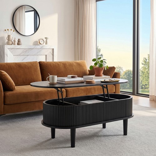 Lift top coffee table oval - top,