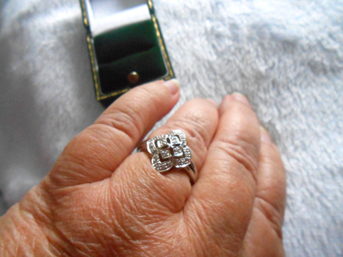 9ct diamond art deco - 9ct, diamond..art