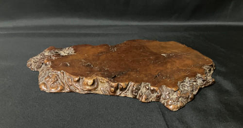 Japanese burl wood display - japanese,