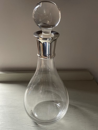 Plain crystal glass decanter - crystal,