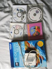 PES Embroidery Machine Software CDs And USB Card Reader Port And Card