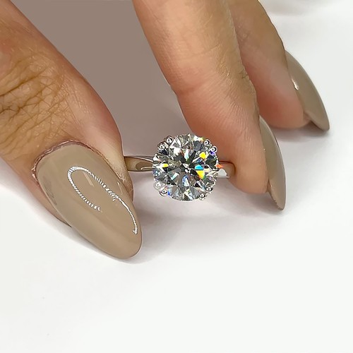 Diamond ring carat round cut - ring,