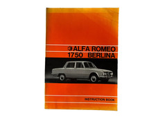 Alfa Romeo 1750 Berlina  Instruction Book Handbock 1970 English UK 65 Page