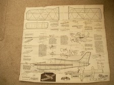Comet Model Airplane plans of Piper Cherokee 235 a scale model 31” span