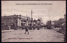 MATT POSTCARD SHEPHERDS BUSH UNDERGROUND TUBE STATION HAMMERSMITH LONDON c1910