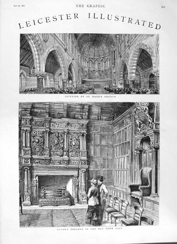 Old antique print 1882 - antique,