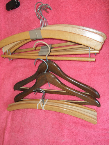 Vintage wooden hangers - 13,