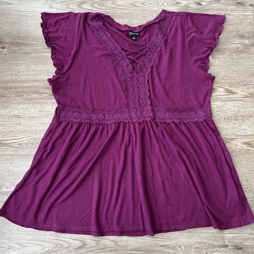 Torrid babydoll neck top - babydoll, v