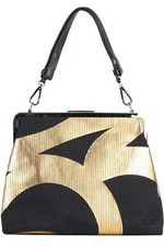 MARNI BLACK FABRIC AND LEATHER