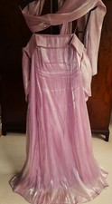 WORN ONCE- FULL LENGTH EVENING, BRIDESMAID, PROM DRESS + SHAWL: DEBUT DEBENHAMS