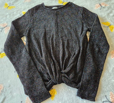 Next Girls Black Sparkly Twist