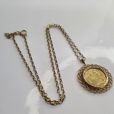 9ct Gold Pendant & Belcher