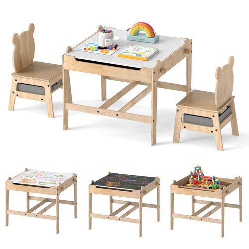 Costway kids table chairs 4 - table,
