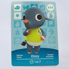 326 Dizzy Series 4 Animal Crossing Amiibo Card New Leaf Horizons 3DS Switch Mint