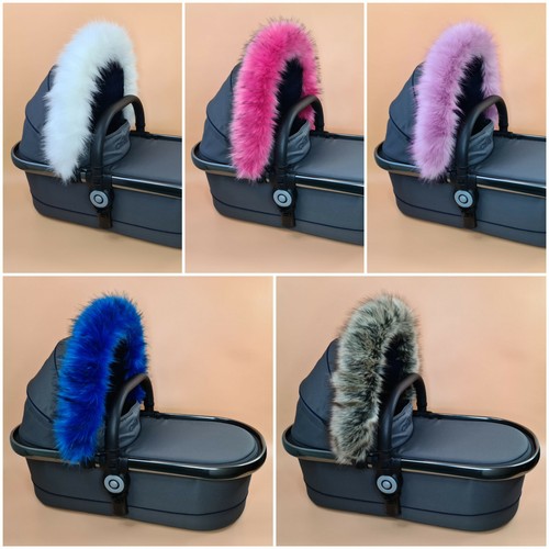 Carrycot hood fur trim pram - hood,