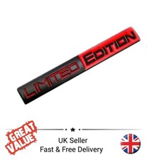 Alumininium LIMITED EDITION Badge Emblem Car Boot Trunk Tailgate Red & Black
