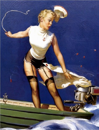 Sailor pinup girl antique - pinup,