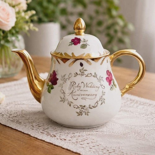 Arthur wood teapot ruby - wood,