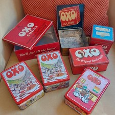 Job Lot Of Oxo Cube Tins