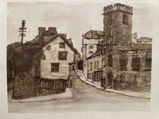 1947 Original Print; St Mary Steps Church, Exeter , Devon by Claude Rogers