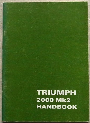 Triumph 2000 mk2 car owner - car, owner's