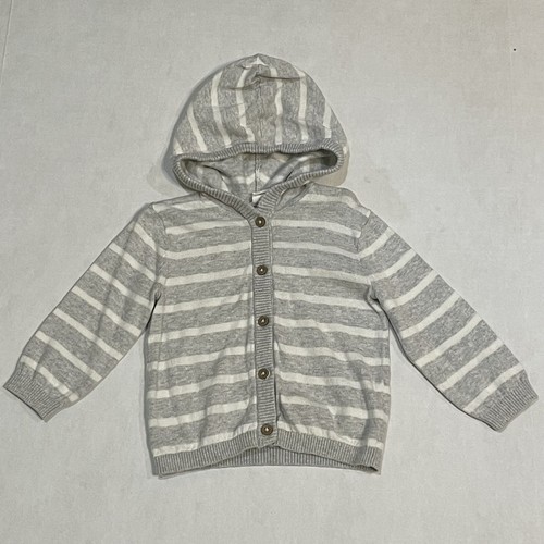 Grey button up hooded - h&m,