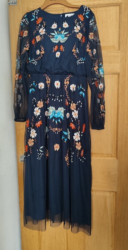 Frock and frill - navy, size