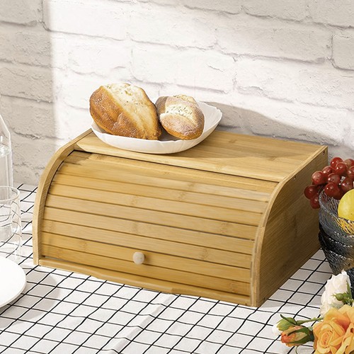 Bamboo bread bin - bin, wooden