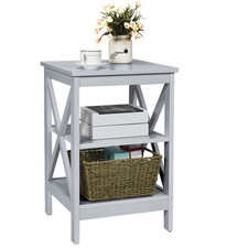 COSTWAY 3-Tier Nightstand Side
