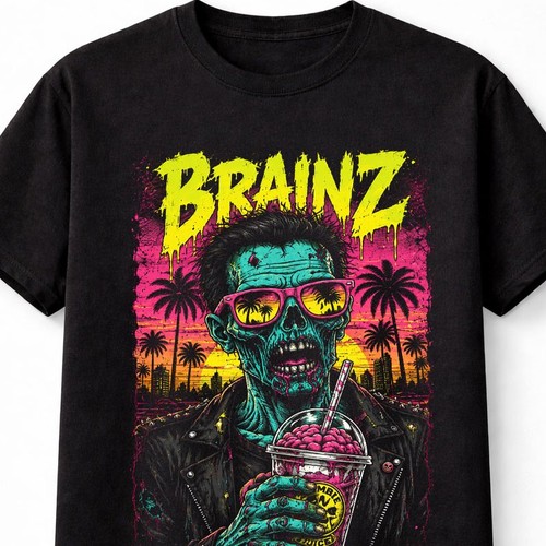 Brainz zombie horror - brainz, retro