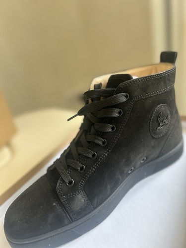 Mens genuine black suede - suede, high