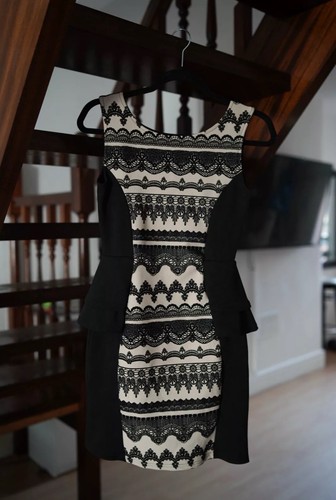 Evita black nude peplum - evita,