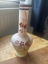 Victorian burmese glass vase - burmese,