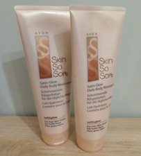 2x Avon Skin So Soft Satin Glow Daily Body Moisturiser For Fair Skin Tones 250ml