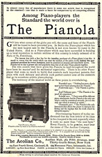 1906 THE AEOLIAN CO THE PIANOLA PIANO PLAYER NEW YORK PRINT AD Z2522