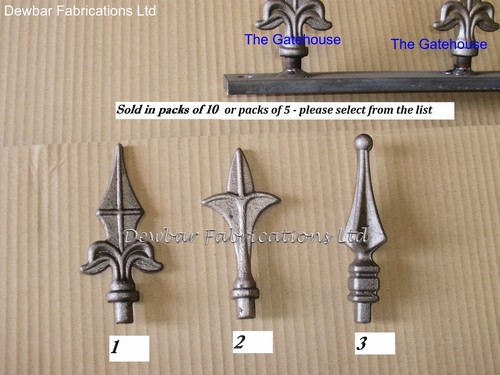 Wrought iron railheads - iron,