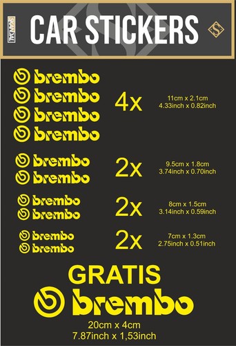 10x brembo calipers - calipers, stickers