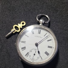 Antique Solid Silver Gents Waltham Mass Pocket Watch 1890 W/O Ref4265