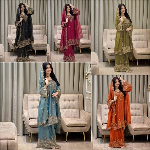 Bashful mos silk gharara - bashful,